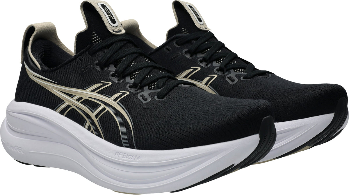 Asics Gel Nimbus 28 WIDE FIT Men's Running Shoes - Black