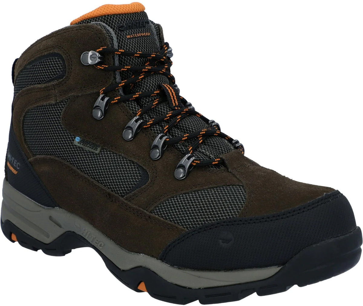 Hi - Tec Storm Waterproof Men's Walking Boots - Brown