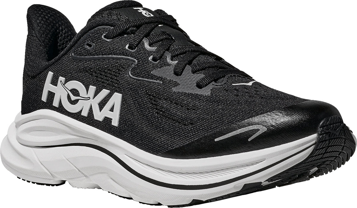 HOKA Clifton 10 Junior Running Shoes - Black