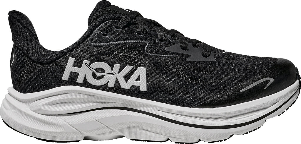 HOKA Clifton 10 Junior Running Shoes - Black