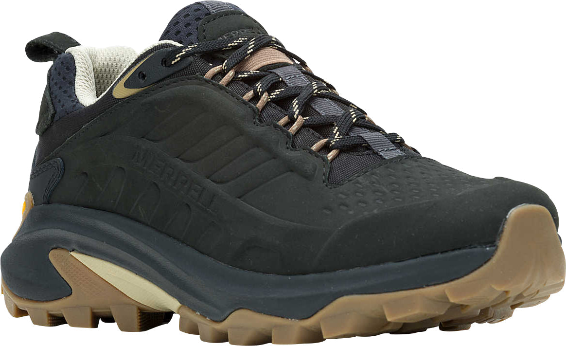 Merrell Moab Speed 2 Leather Waterproof Women's Walking Shoes - Black