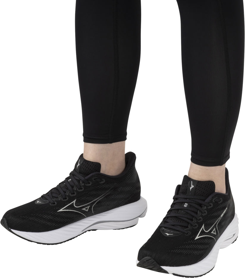Mizuno Wave Rider 28 WIDE FIT (D) Women's Running Shoes - Black