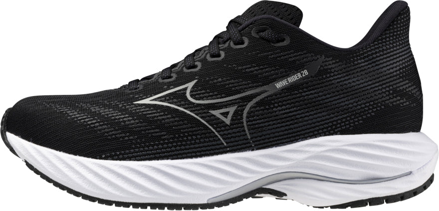 Mizuno Wave Rider 28 WIDE FIT (D) Women's Running Shoes - Black