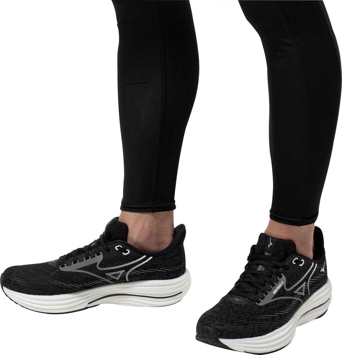 Mizuno Wave Rider 29 WIDE FIT (2E) Men's Running Shoes - Black