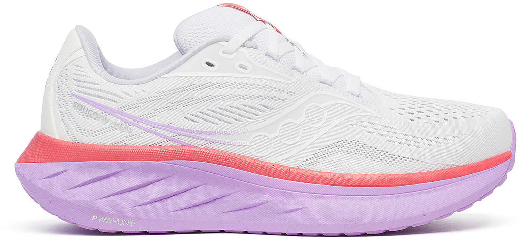 Saucony Ride 18 Women's Running Shoes - White