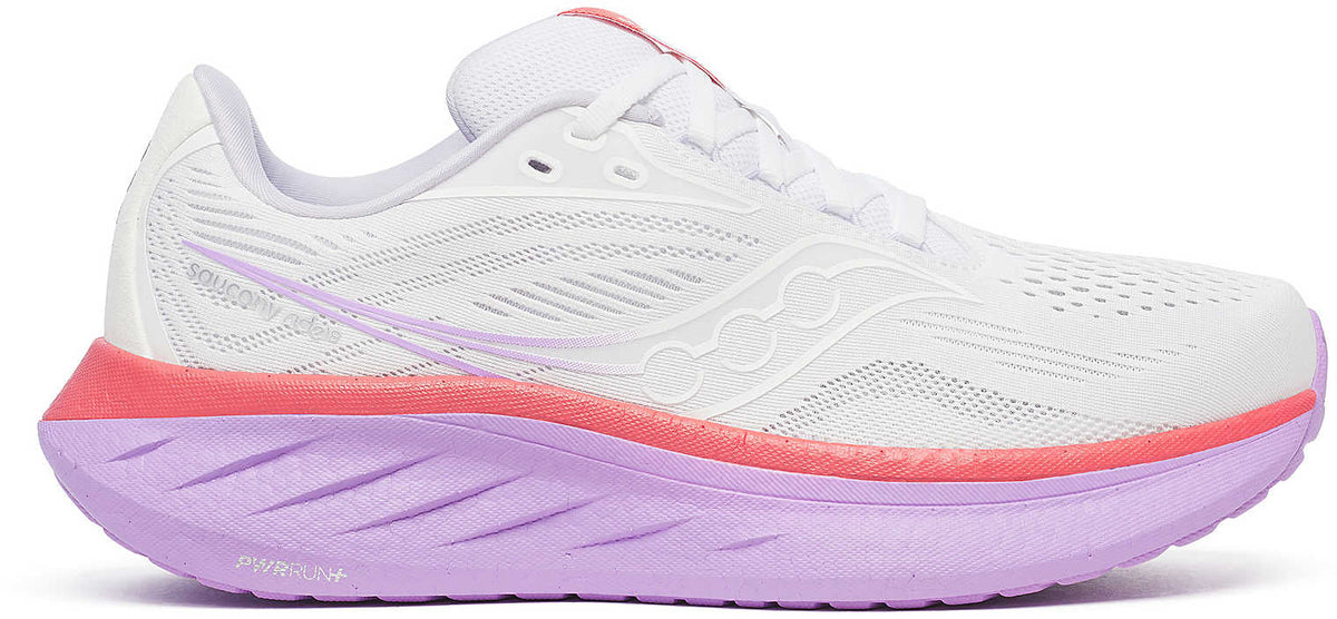 Saucony Ride 18 Women's Running Shoes - White
