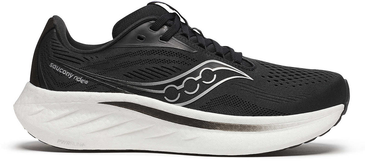 Saucony Ride 18 WIDE FIT Women's Running Shoes - Black