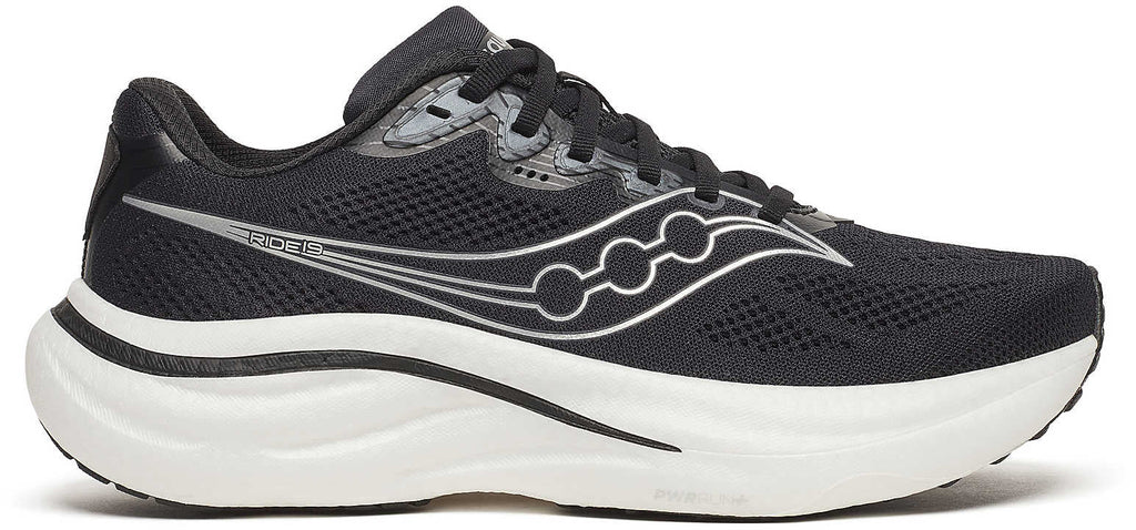 Saucony Ride 19 WIDE FIT Women's Running Shoes - Black