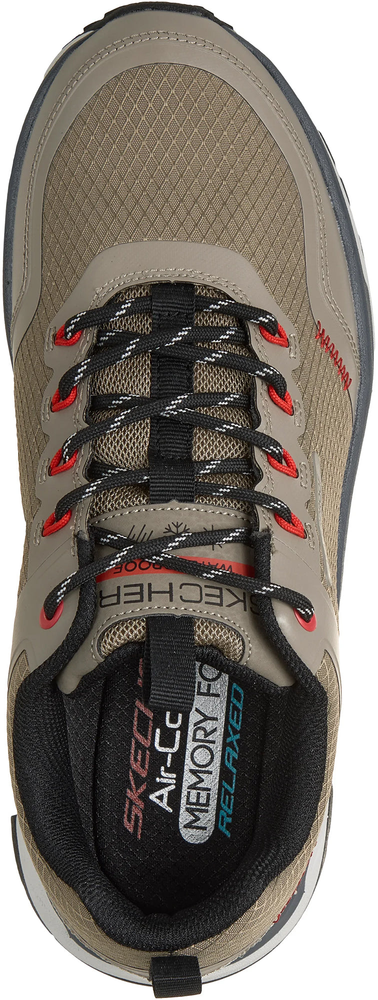 Skechers D'Lux Journey Slate Peak Waterproof Men's Walking Shoes - Green
