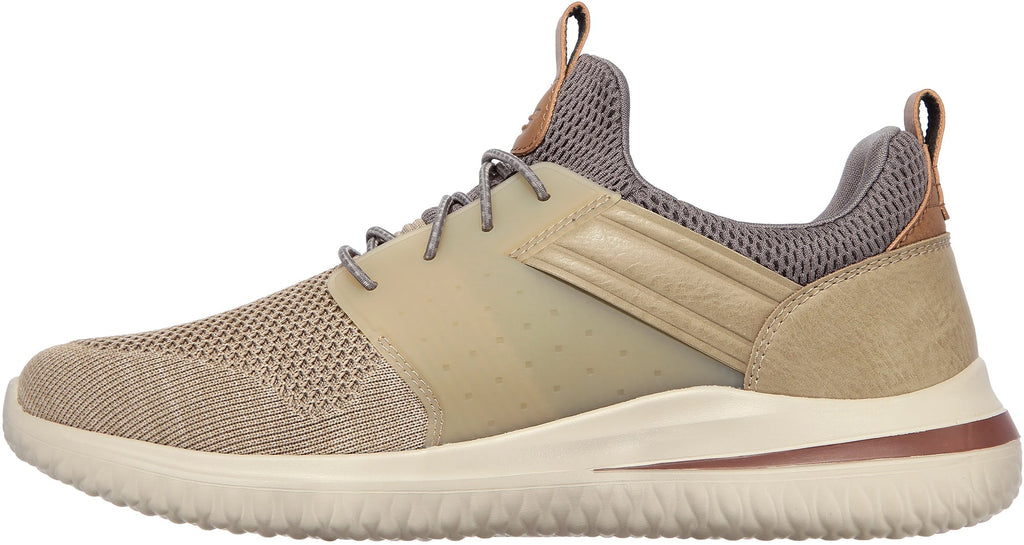 Skechers Delson 3.0 Cicada WIDE FIT Men's Shoes - Beige